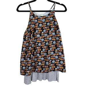 Anthropologie Porridge Womens Layered Tank Top Size Small Suitcase‎ Novelty Boho